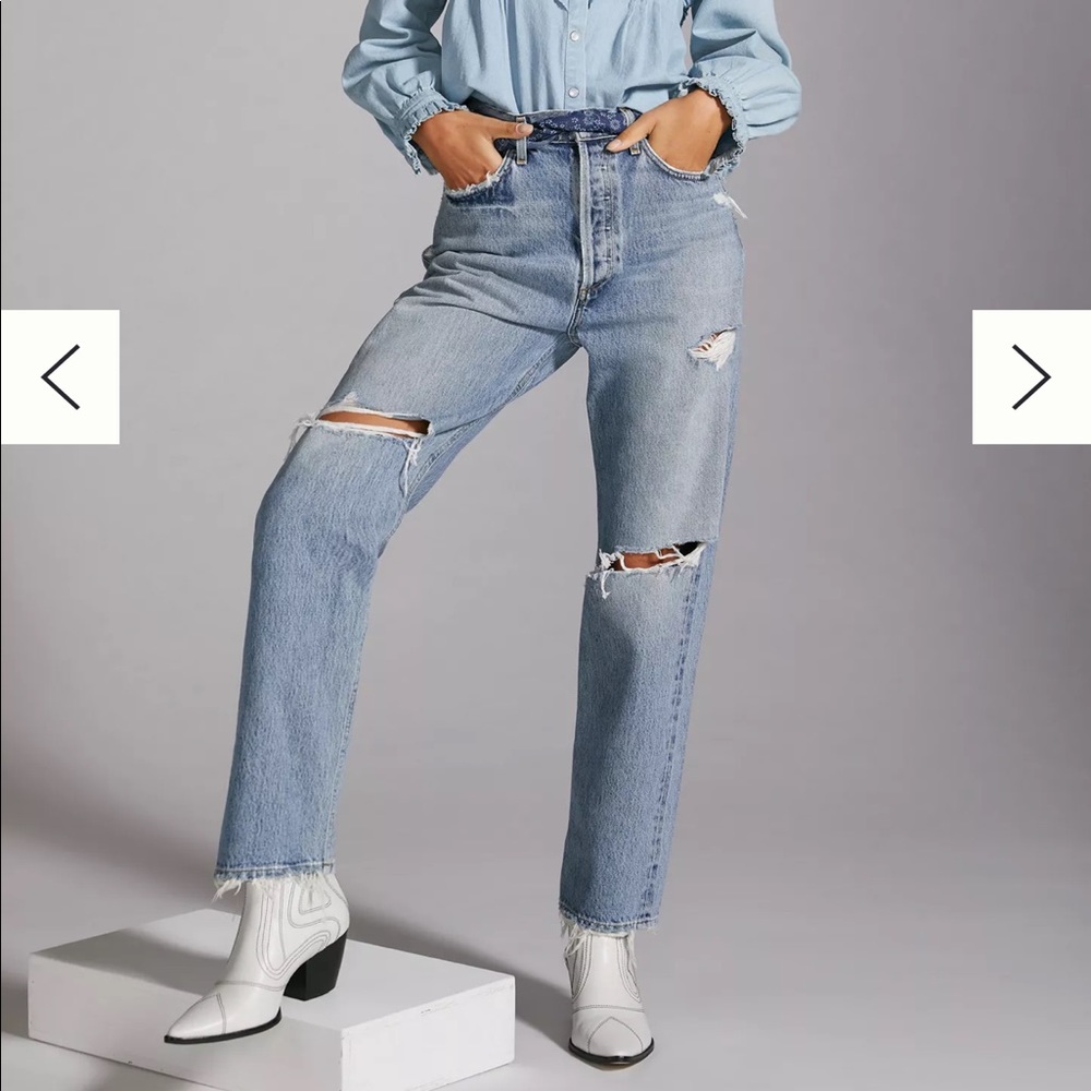 NWOT Agolde 90’s straight jeans